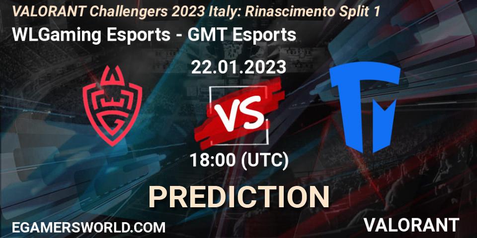 WLGaming Esports - GMT Esports: прогноз. 22.01.2023 at 18:00, VALORANT, VALORANT Challengers 2023 Italy: Rinascimento Split 1