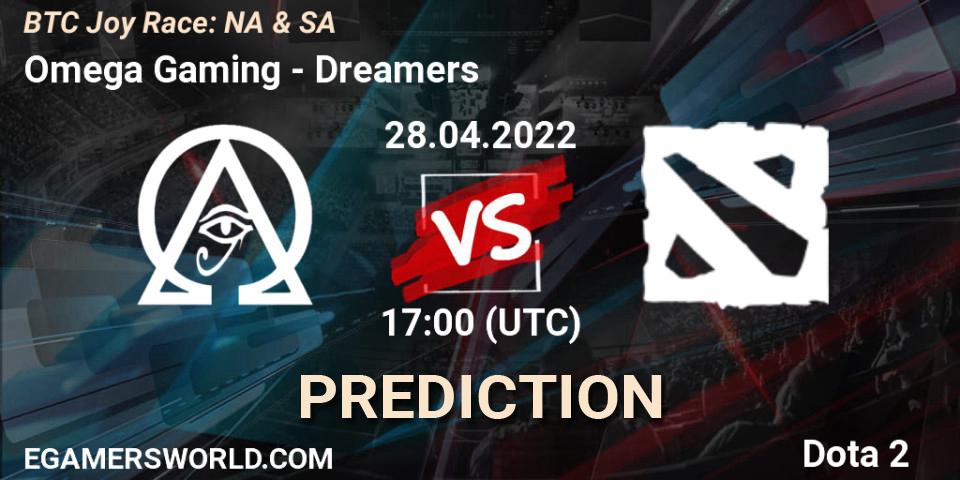 Omega Gaming - Dreamers: прогноз. 28.04.2022 at 17:05, Dota 2, BTC Joy Race: NA & SA