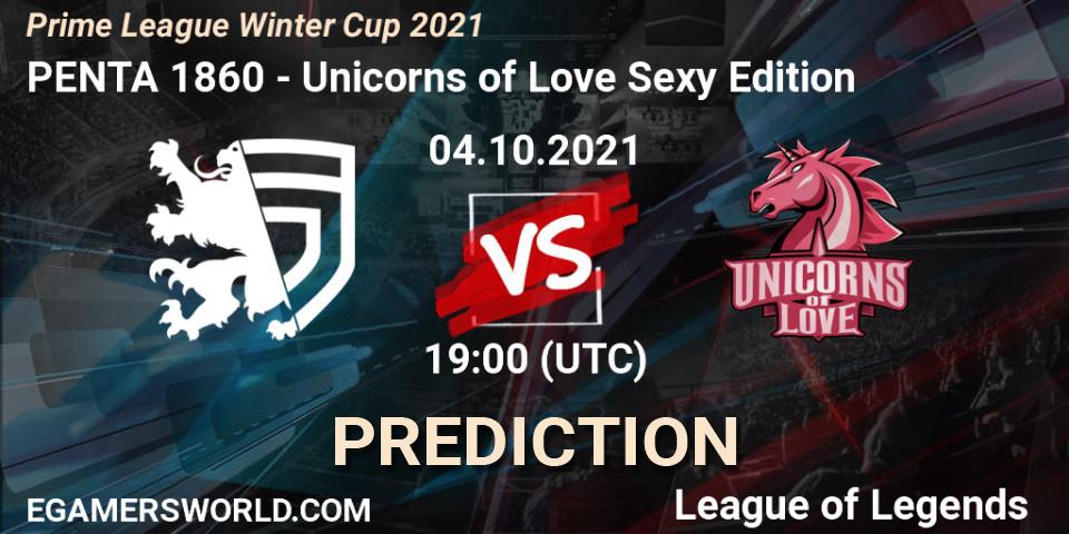 PENTA 1860 - Unicorns of Love Sexy Edition: прогноз. 04.10.2021 at 19:00, LoL, Prime League Winter Cup 2021