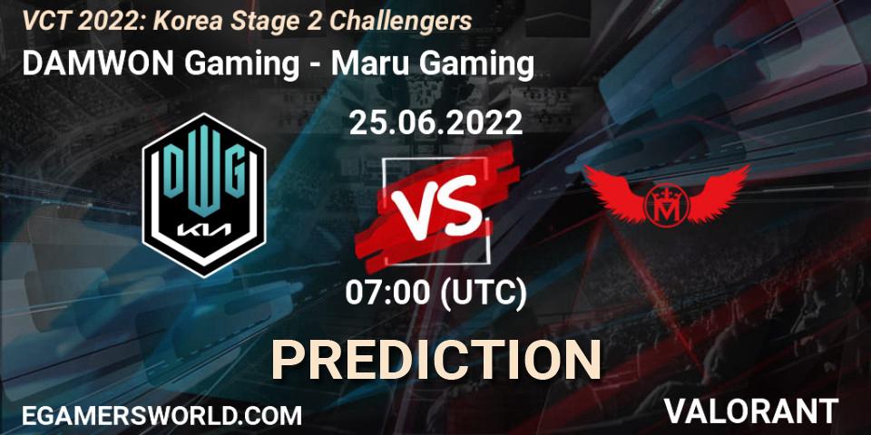 DAMWON Gaming - Maru Gaming: прогноз. 25.06.2022 at 07:00, VALORANT, VCT 2022: Korea Stage 2 Challengers
