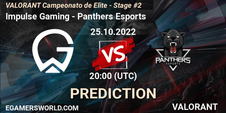Impulse Gaming - Panthers Esports: прогноз. 25.10.2022 at 20:15, VALORANT, VALORANT Campeonato de Elite - Stage #2