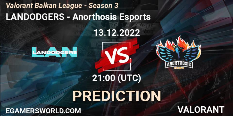 LANDODGERS - Anorthosis Esports: прогноз. 13.12.22, VALORANT, Valorant Balkan League - Season 3
