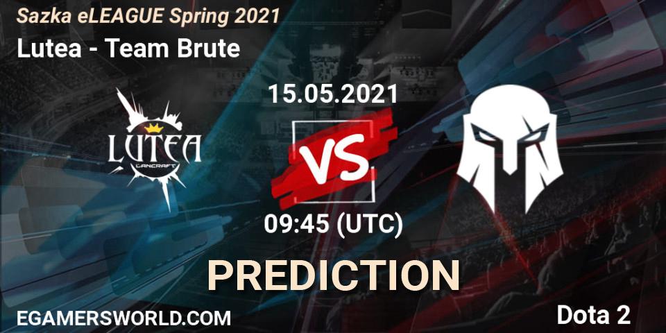 Lutea - Team Brute: прогноз. 15.05.2021 at 09:43, Dota 2, Sazka eLEAGUE Spring 2021