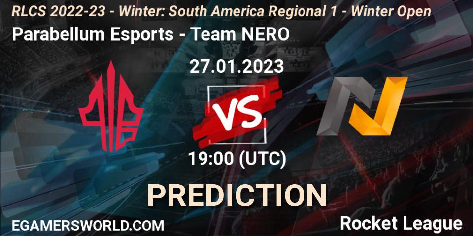 Parabellum Esports - Team NERO: прогноз. 27.01.2023 at 19:00, Rocket League, RLCS 2022-23 - Winter: South America Regional 1 - Winter Open