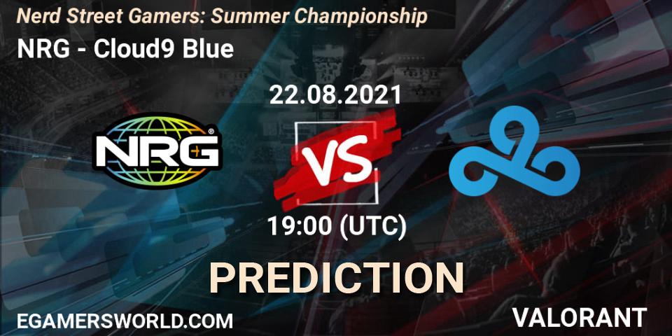 NRG - Cloud9 Blue: прогноз. 22.08.2021 at 19:00, VALORANT, Nerd Street Gamers: Summer Championship