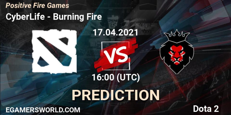 CyberLife - Burning Fire: прогноз. 17.04.2021 at 16:05, Dota 2, Positive Fire Games