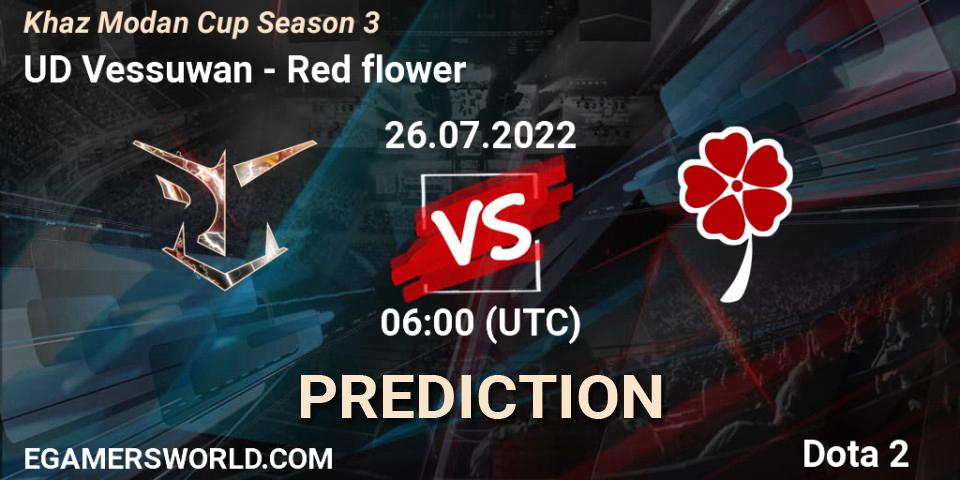 UD Vessuwan - Red flower: прогноз. 26.07.2022 at 06:21, Dota 2, Khaz Modan Cup Season 3