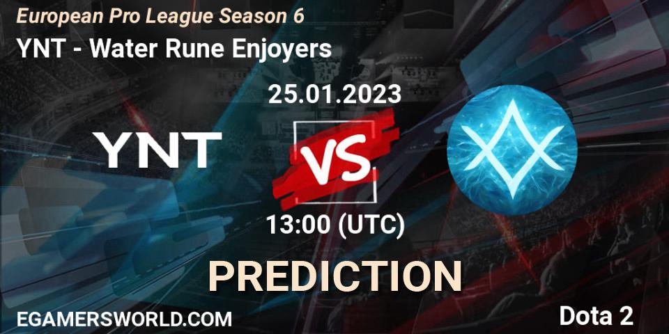 YNT - Water Rune Enjoyers: прогноз. 25.01.2023 at 12:58, Dota 2, European Pro League Season 6