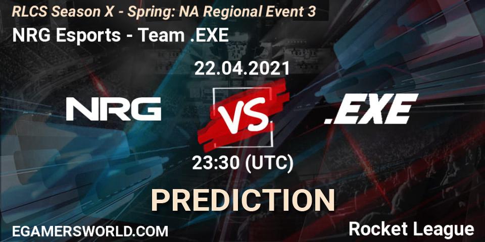 NRG Esports - Team.EXE: прогноз. 22.04.2021 at 23:30, Rocket League, RLCS Season X - Spring: NA Regional Event 3