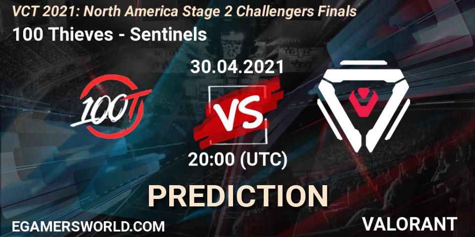 100 Thieves - Sentinels: прогноз. 30.04.21, VALORANT, VCT 2021: North America Stage 2 Challengers Finals