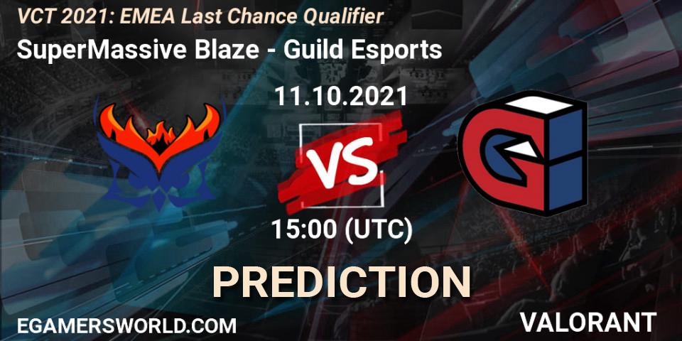 SuperMassive Blaze - Guild Esports: прогноз. 11.10.2021 at 15:00, VALORANT, VCT 2021: EMEA Last Chance Qualifier