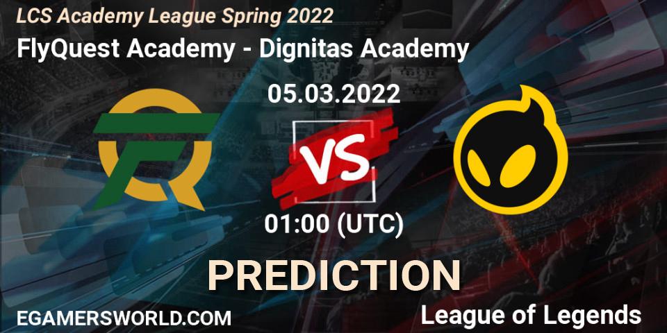 FlyQuest Academy - Dignitas Academy: прогноз. 05.03.2022 at 01:00, LoL, LCS Academy League Spring 2022
