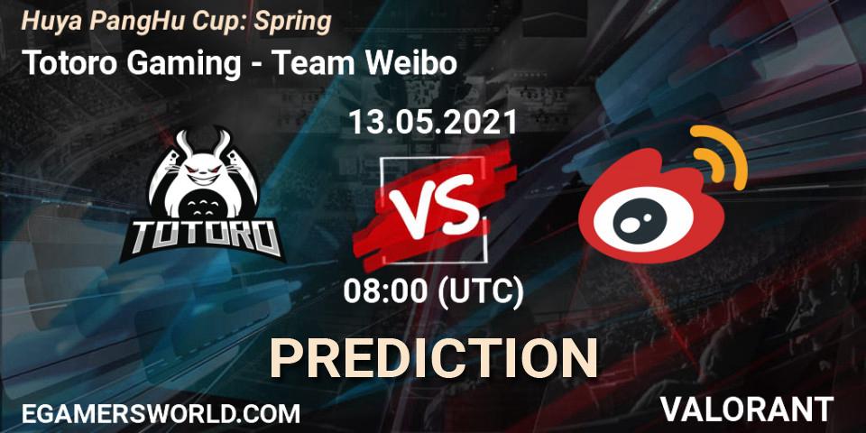 Totoro Gaming - Team Weibo: прогноз. 13.05.2021 at 08:00, VALORANT, Huya PangHu Cup: Spring