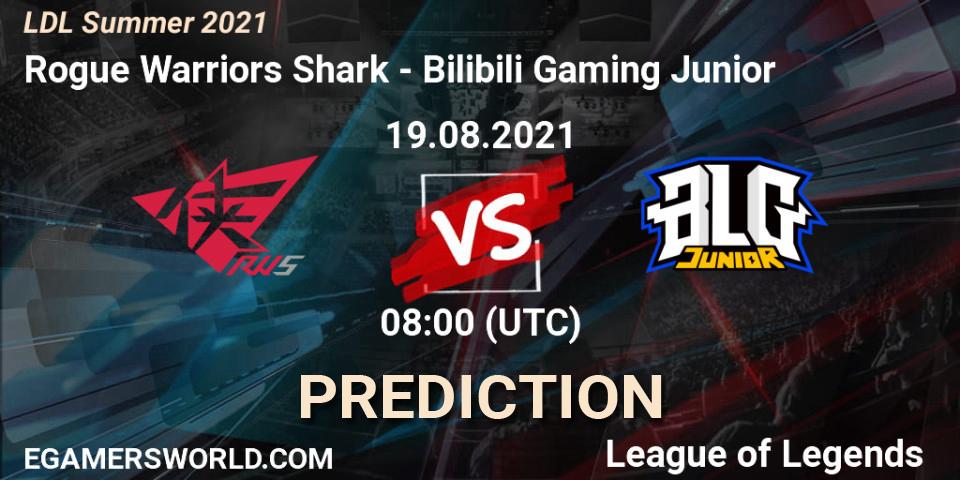 Rogue Warriors Shark - Bilibili Gaming Junior: прогноз. 19.08.21, LoL, LDL Summer 2021