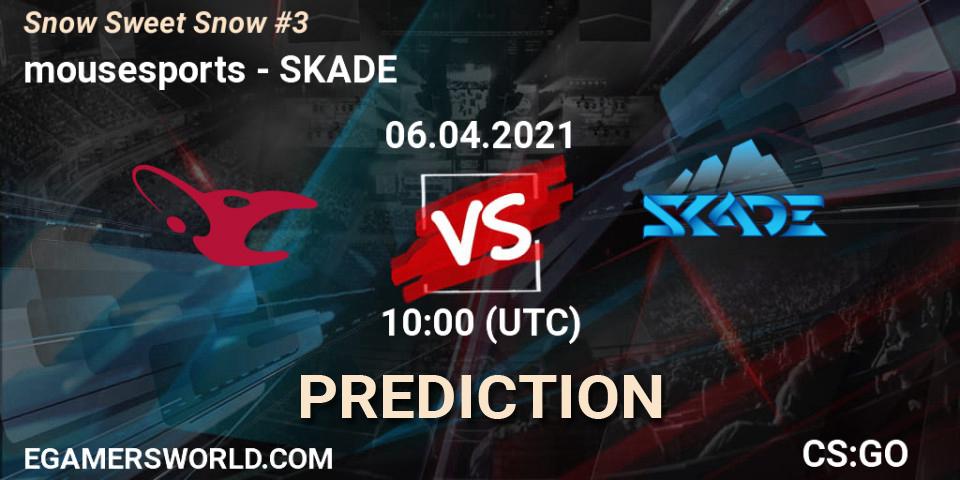 mousesports - SKADE: прогноз. 06.04.2021 at 10:00, Counter-Strike (CS2), Snow Sweet Snow #3