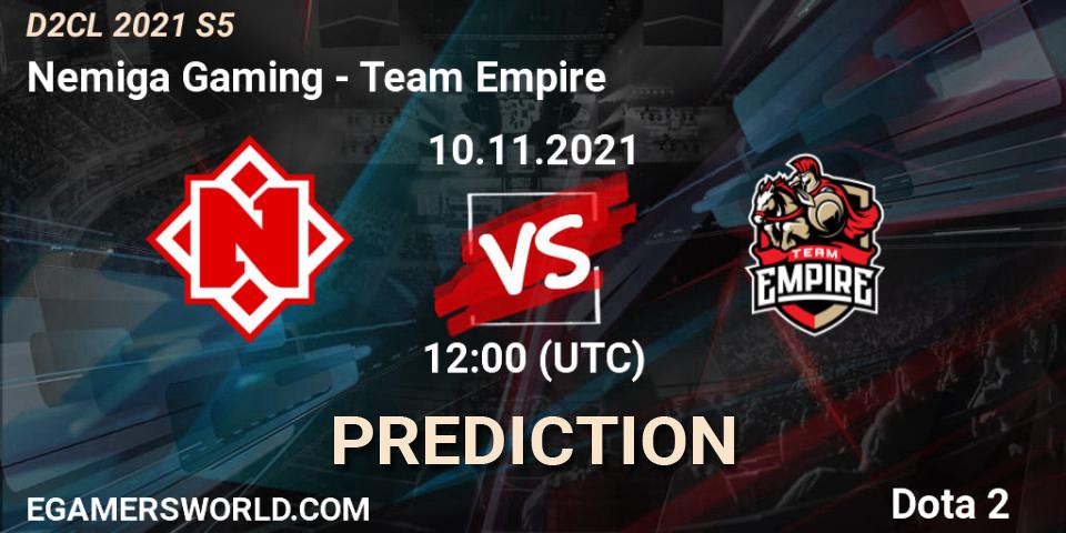 Nemiga Gaming - Team Empire: прогноз. 10.11.21, Dota 2, Dota 2 Champions League 2021 Season 5