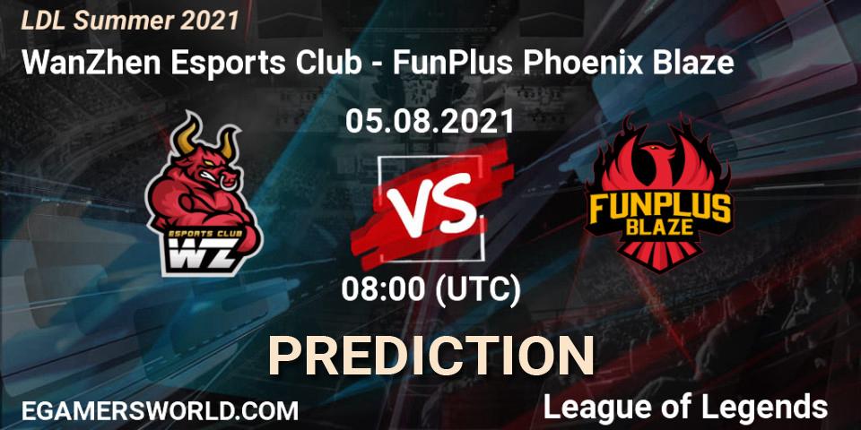 WanZhen Esports Club - FunPlus Phoenix Blaze: прогноз. 05.08.2021 at 08:30, LoL, LDL Summer 2021