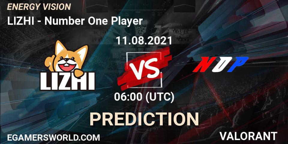 LIZHI - Number One Player: прогноз. 11.08.2021 at 06:00, VALORANT, ENERGY VISION