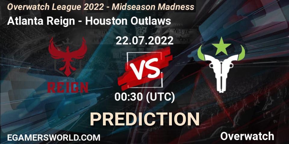 Atlanta Reign - Houston Outlaws: прогноз. 21.07.22, Overwatch, Overwatch League 2022 - Midseason Madness
