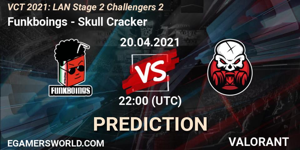 Funkboings - Skull Cracker: прогноз. 20.04.2021 at 22:00, VALORANT, VCT 2021: LAN Stage 2 Challengers 2