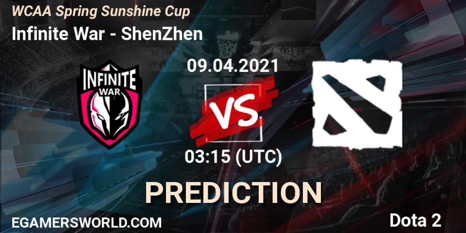 Infinite War - ShenZhen: прогноз. 09.04.2021 at 03:18, Dota 2, WCAA Spring Sunshine Cup