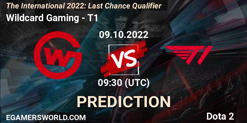 Wildcard Gaming - T1: прогноз. 09.10.2022 at 09:30, Dota 2, The International 2022: Last Chance Qualifier