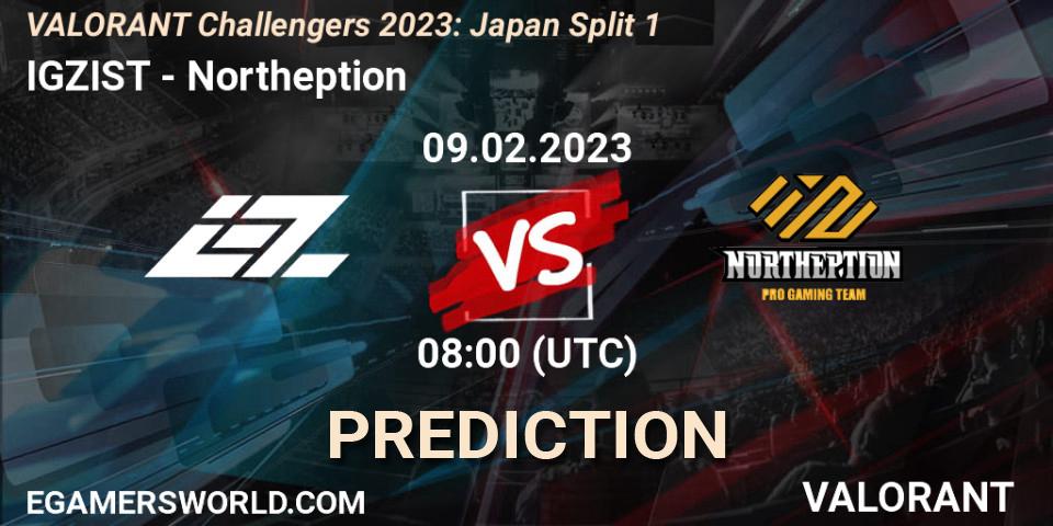 IGZIST - Northeption: прогноз. 09.02.23, VALORANT, VALORANT Challengers 2023: Japan Split 1