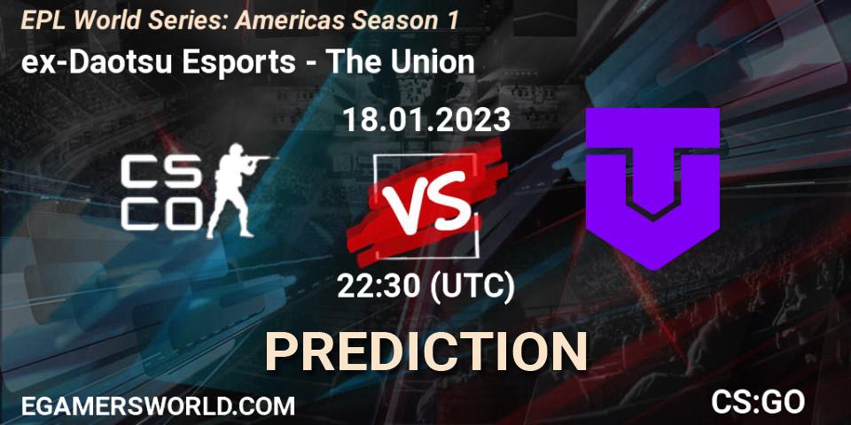 ex-Daotsu Esports - The Union: прогноз. 19.01.2023 at 19:00, Counter-Strike (CS2), EPL World Series: Americas Season 1
