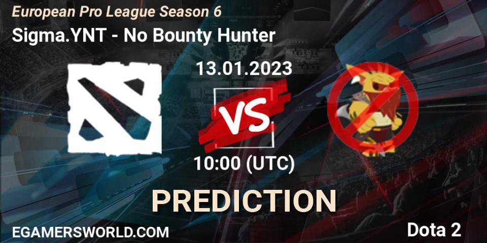 Sigma.YNT - No Bounty Hunter: прогноз. 13.01.23, Dota 2, European Pro League Season 6