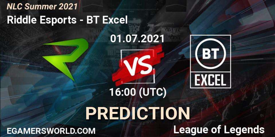 Riddle Esports - BT Excel: прогноз. 01.07.21, LoL, NLC Summer 2021