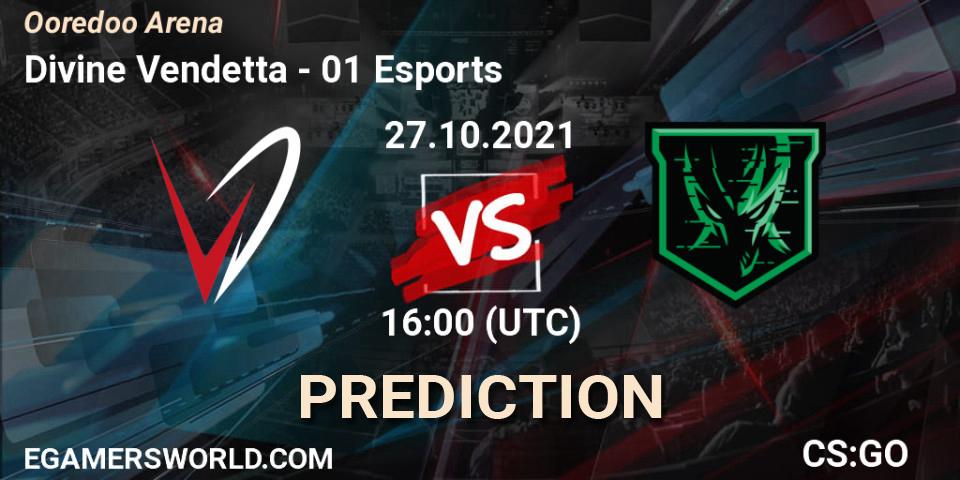 Divine Vendetta - 01 Esports: прогноз. 27.10.2021 at 16:00, Counter-Strike (CS2), Ooredoo Arena