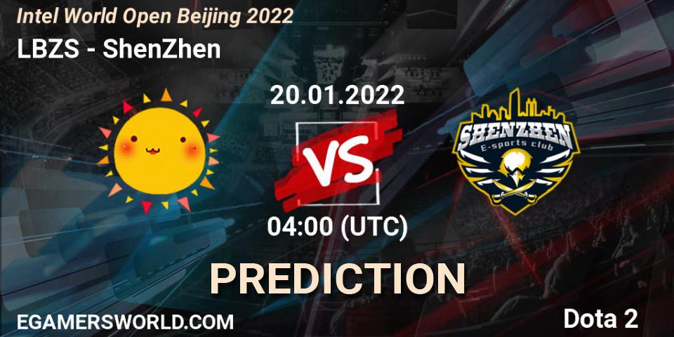 LBZS - ShenZhen: прогноз. 20.01.2022 at 04:00, Dota 2, Intel World Open Beijing 2022