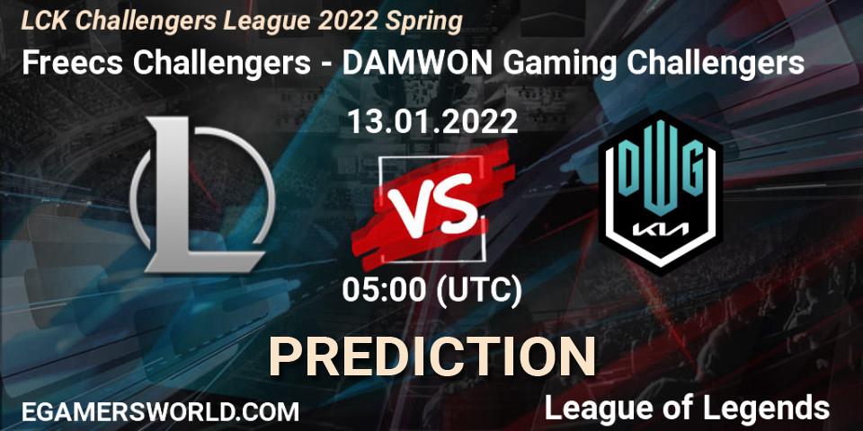 Freecs Challengers - DAMWON Gaming Challengers: прогноз. 13.01.2022 at 05:00, LoL, LCK Challengers League 2022 Spring