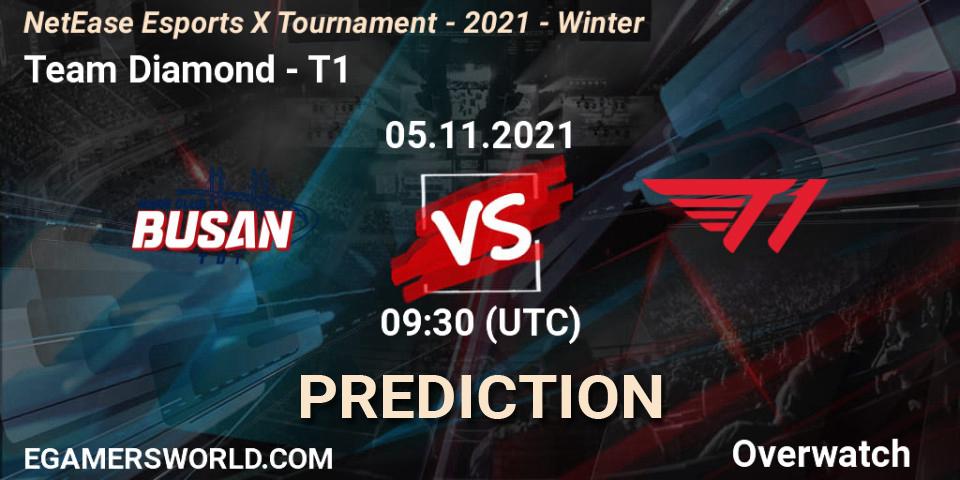 Team Diamond - T1: прогноз. 05.11.2021 at 10:00, Overwatch, NetEase Esports X Tournament - 2021 - Winter