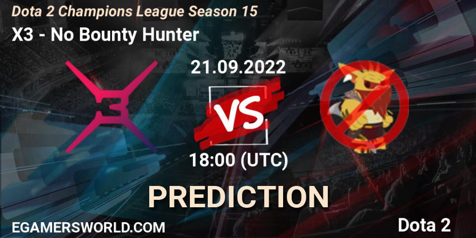 X3 - No Bounty Hunter: прогноз. 21.09.2022 at 18:59, Dota 2, Dota 2 Champions League Season 15