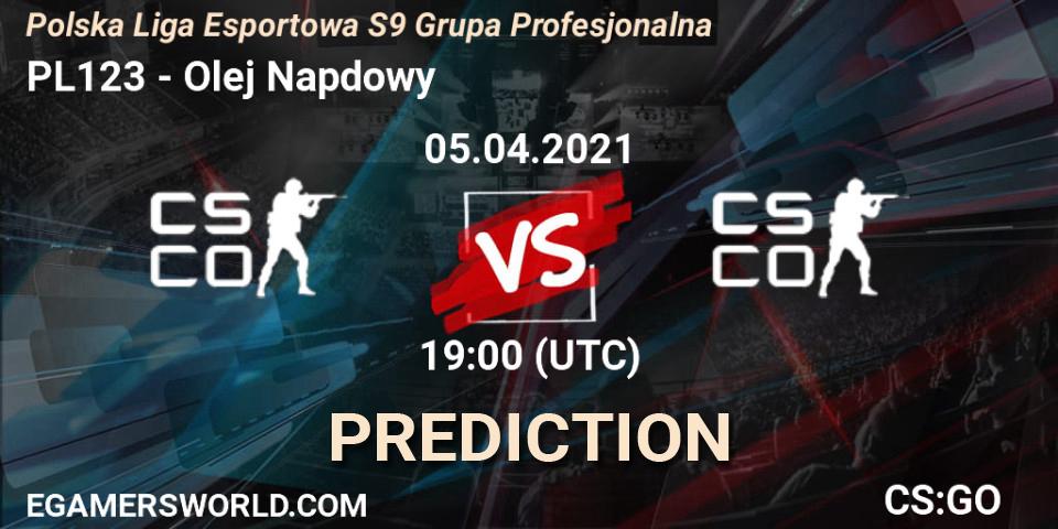 PL123 - Olej Napędowy: прогноз. 05.04.2021 at 19:00, Counter-Strike (CS2), Polska Liga Esportowa S9 Grupa Profesjonalna