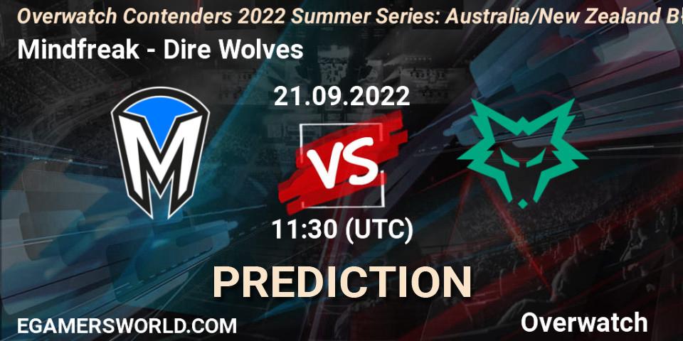 Mindfreak - Dire Wolves: прогноз. 21.09.2022 at 11:30, Overwatch, Overwatch Contenders 2022 Summer Series: Australia/New Zealand B-Sides