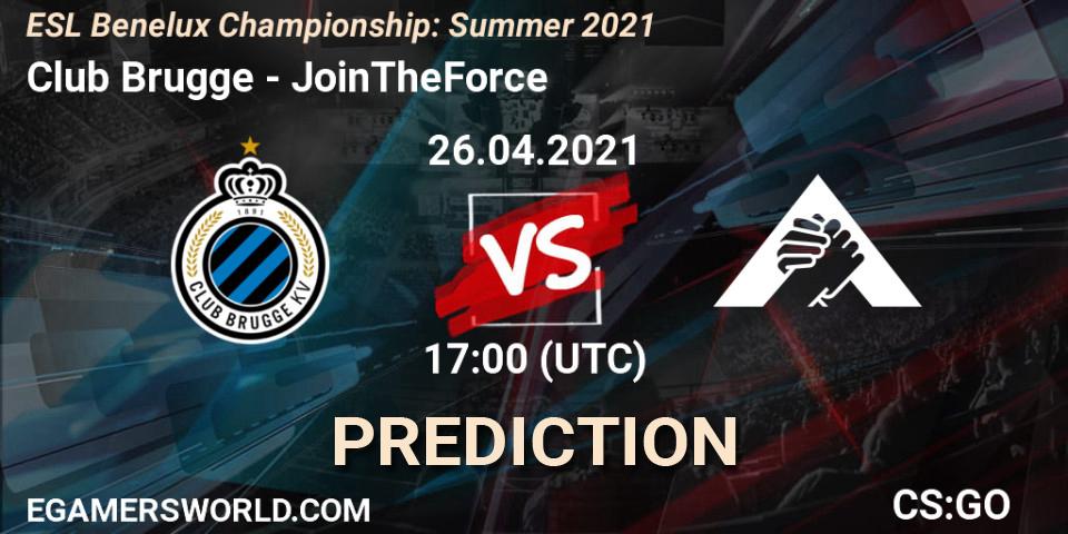 Club Brugge - JoinTheForce: прогноз. 26.04.2021 at 17:00, Counter-Strike (CS2), ESL Benelux Championship: Summer 2021
