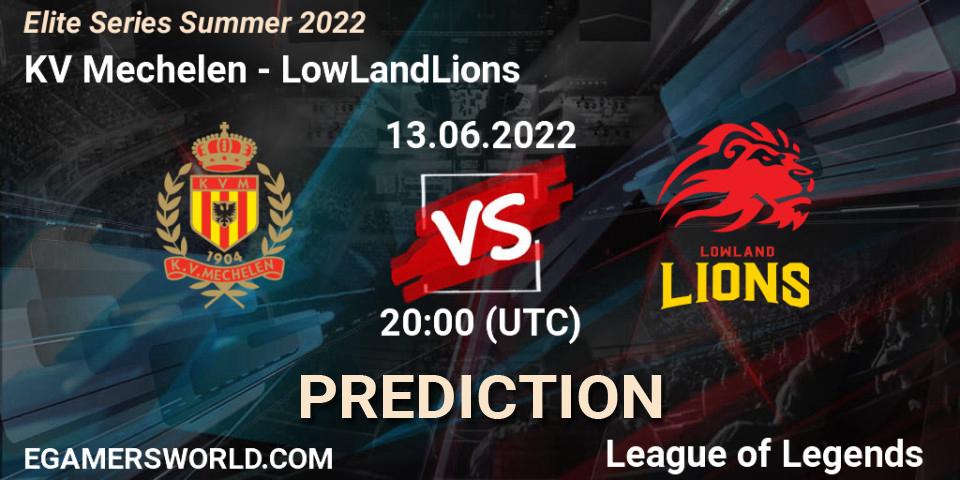 KV Mechelen - LowLandLions: прогноз. 13.06.2022 at 20:00, LoL, Elite Series Summer 2022