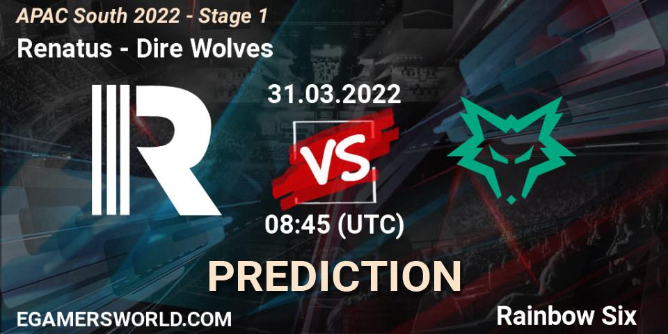Renatus - Dire Wolves: прогноз. 31.03.2022 at 08:45, Rainbow Six, APAC South 2022 - Stage 1