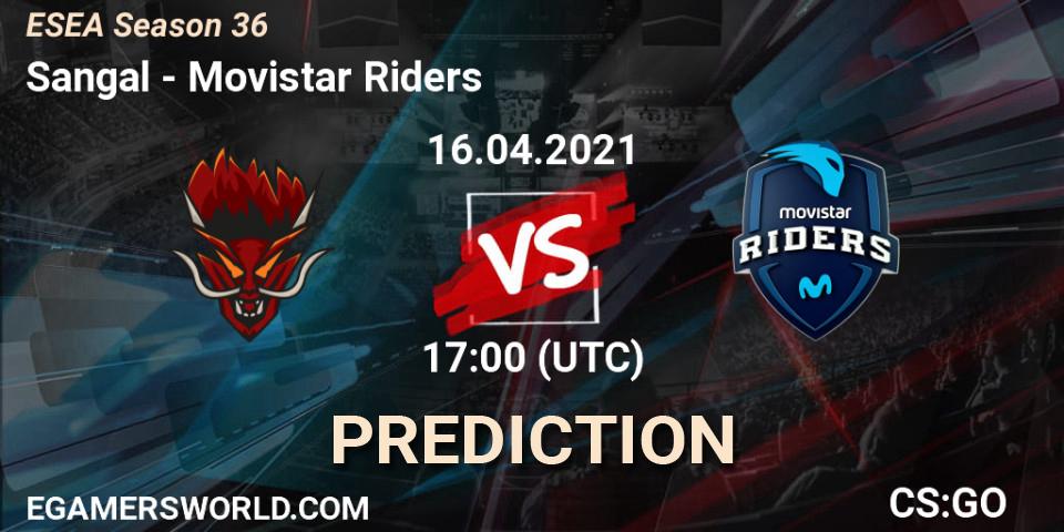 Sangal - Movistar Riders: прогноз. 16.04.2021 at 17:00, Counter-Strike (CS2), ESEA Premier Season 36 Europe Relegation