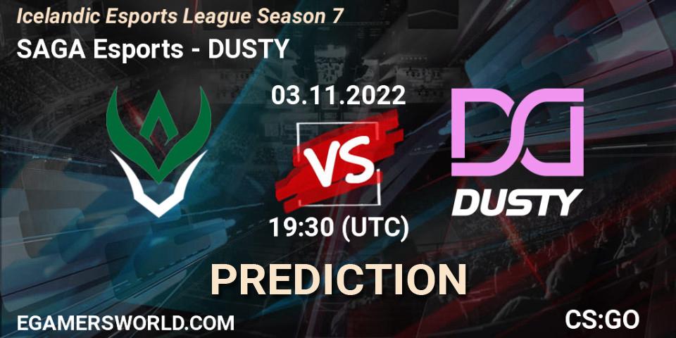 SAGA Esports - DUSTY: прогноз. 03.11.2022 at 19:30, Counter-Strike (CS2), Icelandic Esports League Season 7