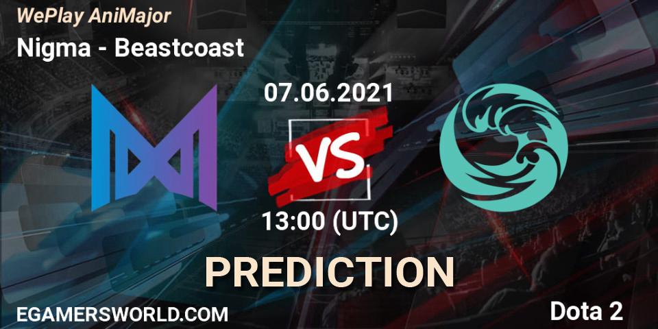 Nigma - Beastcoast: прогноз. 07.06.2021 at 15:39, Dota 2, WePlay AniMajor 2021