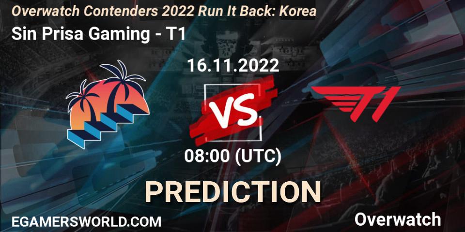 Sin Prisa Gaming - T1: прогноз. 16.11.22, Overwatch, Overwatch Contenders 2022 Run It Back: Korea