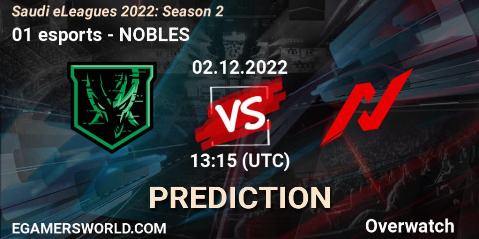 01 esports - NOBLES: прогноз. 02.12.22, Overwatch, Saudi eLeagues 2022: Season 2