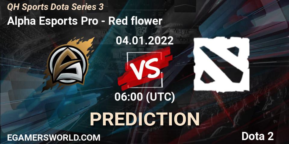 Alpha Esports Pro - Red flower: прогноз. 04.01.2022 at 06:22, Dota 2, QH Sports Dota Series 3