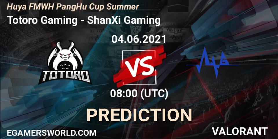 Totoro Gaming - ShanXi Gaming: прогноз. 04.06.2021 at 08:00, VALORANT, Huya FMWH PangHu Cup Summer