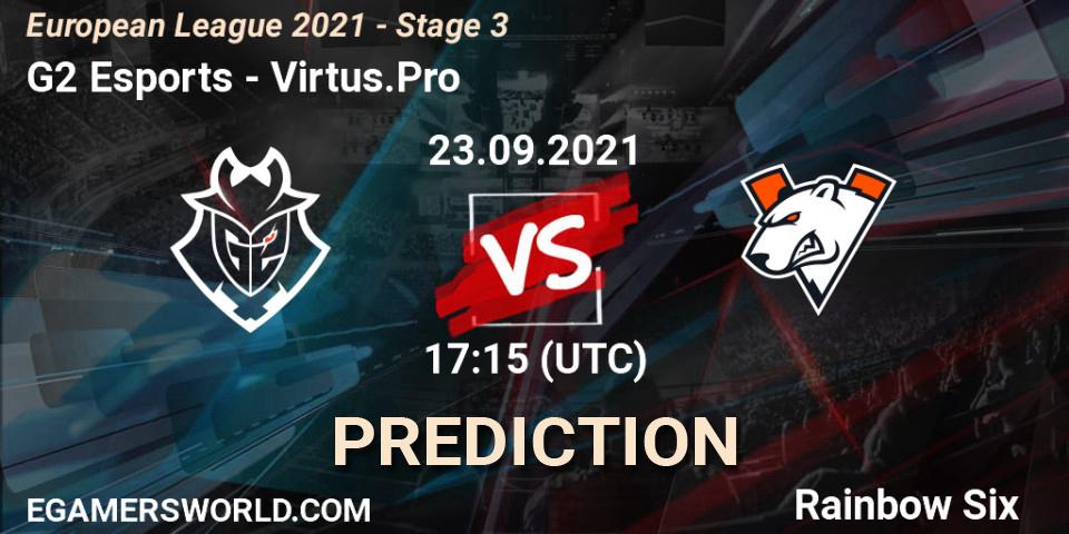 G2 Esports - Virtus.Pro: прогноз. 23.09.2021 at 17:15, Rainbow Six, European League 2021 - Stage 3