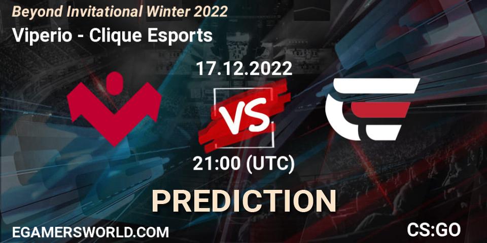 Viperio - Clique Esports: прогноз. 17.12.2022 at 21:00, Counter-Strike (CS2), Beyond Invitational Winter 2022