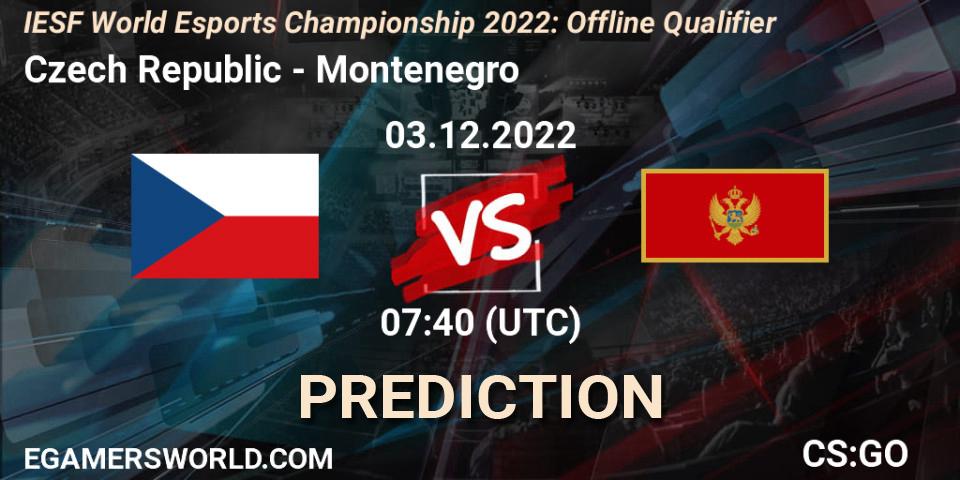 Czech Republic - Montenegro: прогноз. 03.12.2022 at 10:15, Counter-Strike (CS2), IESF World Esports Championship 2022: Offline Qualifier
